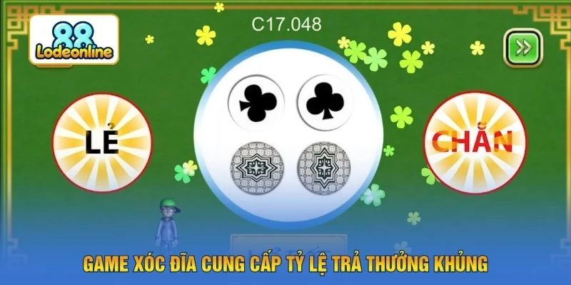 Game xóc đĩa cung cấp tỷ lệ trả thưởng khủng