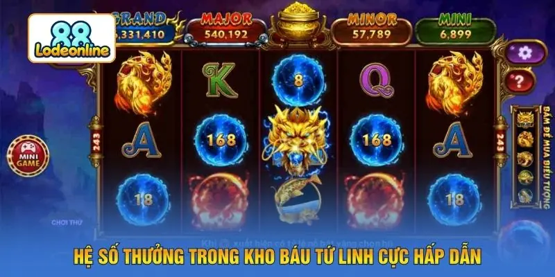 Hệ số thưởng trong kho báu tứ linh cực hấp dẫn