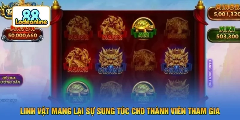 Linh vật mang lại sự sung túc cho thành viên tham gia